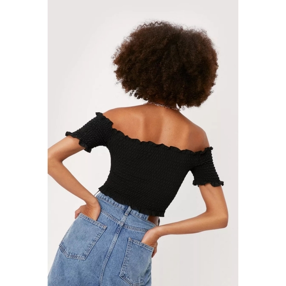 Nasty Gal Off Shoulder cropped top - Picture 4 of 6
